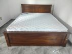 6x5 New - Teak Box Bed With Arpico Spring Mettress 7 Inches