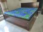 6x5 New - Teak Box Bed With Arpico Super Cool Mettress