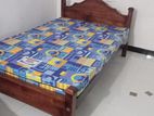 6x5 Teak Arch Bed and Double Layer Mattress