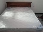 6x5 Teak Box Bed and Arpico Spring Mattress