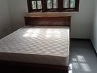 6x5 Teak Box Bed and Arpico Spring Mattress