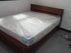 6x5 Teak Box Bed and Arpico Spring Mattress