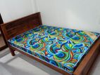 6x5 Teak Box Bed Arpico Hybrid Mattress