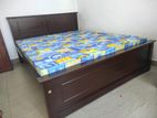 6x5 Teak Box Bed with Double Layer Mettress