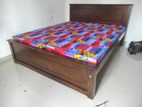 6x5 Teak Box Bed with Double Layer Mettress