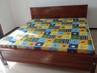 6x6 - 72x72 King Size Teak Box Bed with Double Layer Mattress