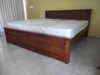 6x6 (72x72) Teak Box Bed With Arpico Spring Mettress 7 Inches (h2)