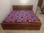 6x6 Teak Wood Box Bed and Double Layer Mattress