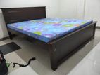 6x6(72x72) Teak Box Bed With Double Layer Mattress