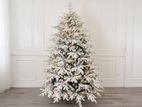 7-8 ft White Christmas Tree (With Metal Stand)
