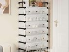 7 Layer Stainless Steel Shoe Rack With Cover
