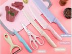 7 PCS Non- Stick Coating Kitchen Colorful Knife Set-