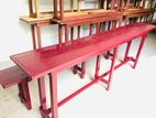 7 Sets of Wood Benches & Desks (7'1)