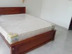72 X60 - 6 X5 Teak Box Bed and Arpico Spring Mattress