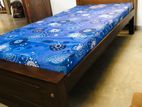 72*36 Single Teak Box Bed With Double Layer Mattress