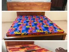 72*36 Teak Box Bed and Double Layer Mattress