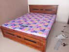 72*60 Queen Box Bed with Double Layer Mattress -Damro