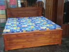 72*60 Teak Box Bed with Arpico Double Layer Mattress