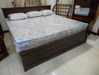 72"*72" 6*6 Teak Box Bed with Spring Mattress