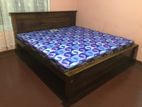 72*72 Teak Box Bed With Double Layer Mettress