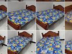 72x36 Teak Arch Bed and Double Layer Mattress