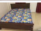 72x36 Teak Wood Box Bed and Double Layer Mattress
