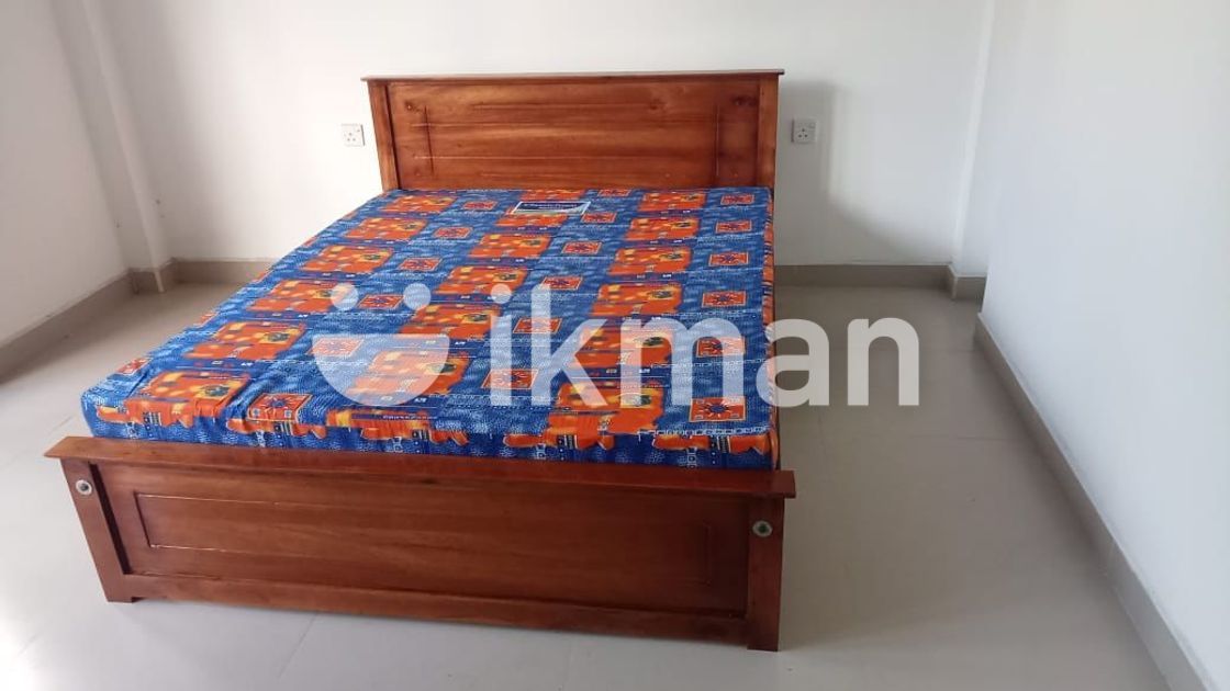 72x36 Teak Wood Design Box Bed And Double Layer Mattress For Sale 