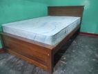 72x48 (6x4) Teak Box Bed With Arpico Spring Mattress 7 Inches / 121