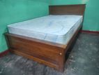 72x48 Teak Box Bed With Arpico Spring Mettress Brand New