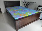 72x48 Teak Box Bed with Double Layer Mettress