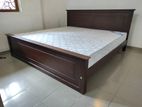 72x60 (6x5) Teak Box Bed With Arpico Spring Mattress 7 Inches / 1121