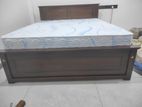 72x60 (6x5) Teak Box Bed With Arpico Spring Mattress 7 Inches / 1229