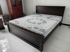 72x60 (6x5) Teak Box Bed With Arpico Spring Mettress 7 Inches