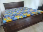 (72x60) 6x5, Teak Box Bed With Double Layer Mettress