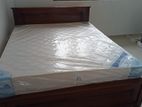 72x60 Queen Size Teak Box Bed and Arpico Spring Mattress