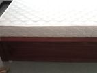 72x60 Queen Size Teak Box Bed and Arpico Spring Mattress