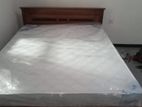 72x60 Queen Size Teak Box Bed and Arpico Spring Mattress