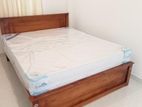 72x60 Queen Size Teak Box Bed and Arpico Spring Mattress