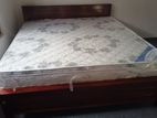 72x60 Queen Size Teak Box Bed and Arpico Spring Mattress