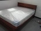 72x60 Queen size Teak Box Bed And arpico spring mattress
