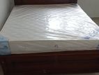 72x60 Queen Size Teak Box Bed With Arpico Spring Mattress