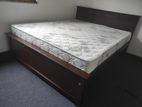 72x60 Teak Box Bed With Arpico Spring Mettress Brand New