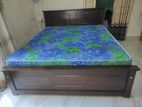 72x60 Teak Box Bed With Arpico Super Cool Mettress