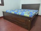 (72x60) Teak Box Bed With Double Layer Mettress