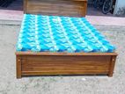 72×60 Teak Box Bed with Mattrees