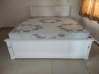 72x60 Teak White Colour Box Bed With Arpico Spring Mettress 7 Inches