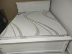 72x60 Teak White Colour Box Bed With Arpico Spring Mettress