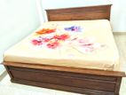 72x72 - 6x6 King Size Teak Box Bed with Spring Mattress