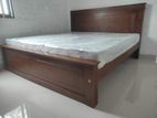 72x72 / 6x6 Teak 3.5 Leg Large Box Bed With Arpico Spring Mettress