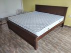 72x72 (6x6) Teak Box Bed With Arpico Spring Mattress 7 Inches